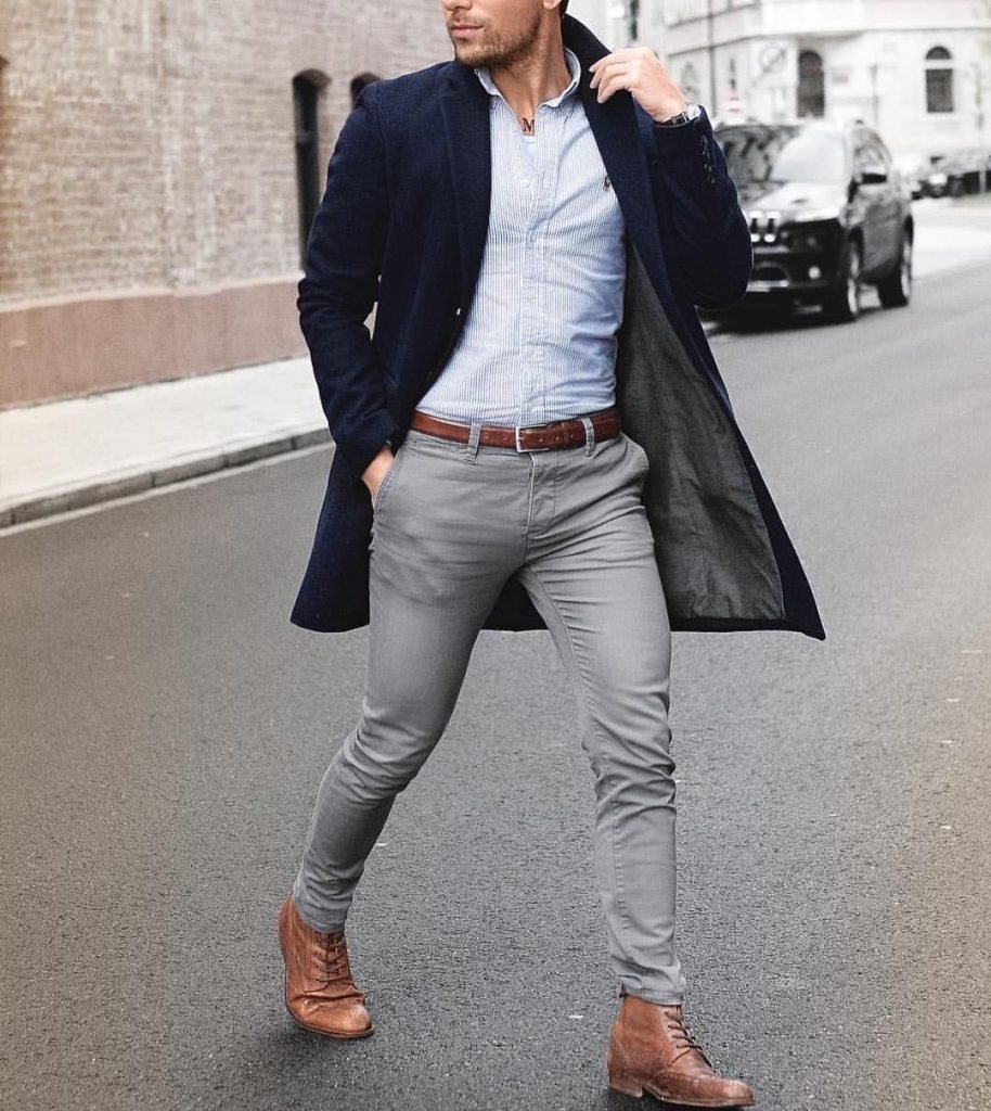 Stylish examples of men in jeans and shoes