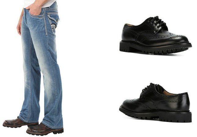 What shoes are better for men to wear with jeans