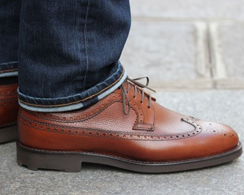 Jeans and brogues for men